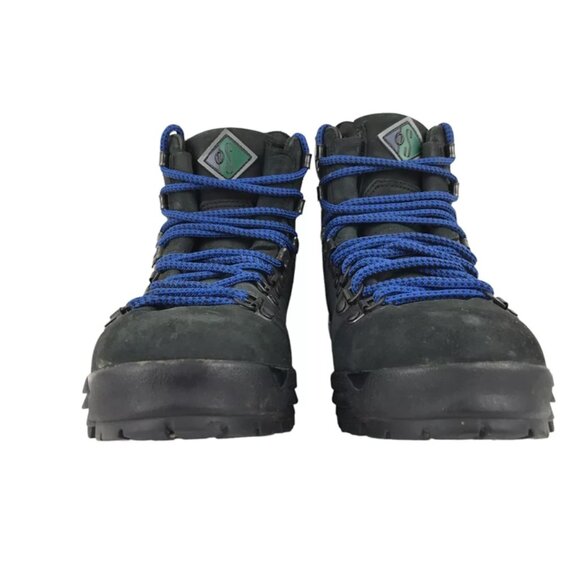 One Sport Womens Black Leather Round Toe Lace Up Outdoor Hiking Boot Size US 7.5 - Picture 3 of 10